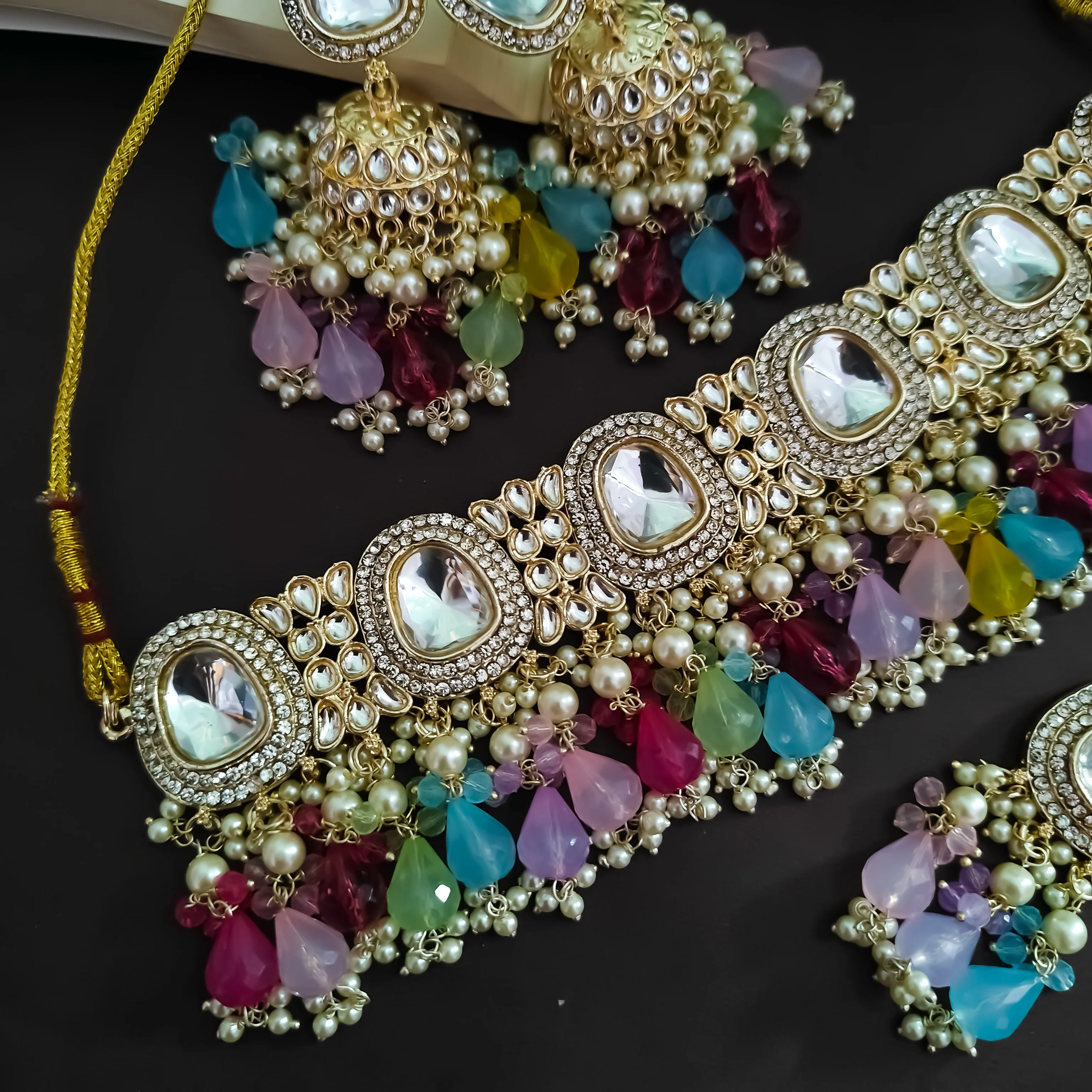 Anika Pearl Necklace Set - Multi - Image 2