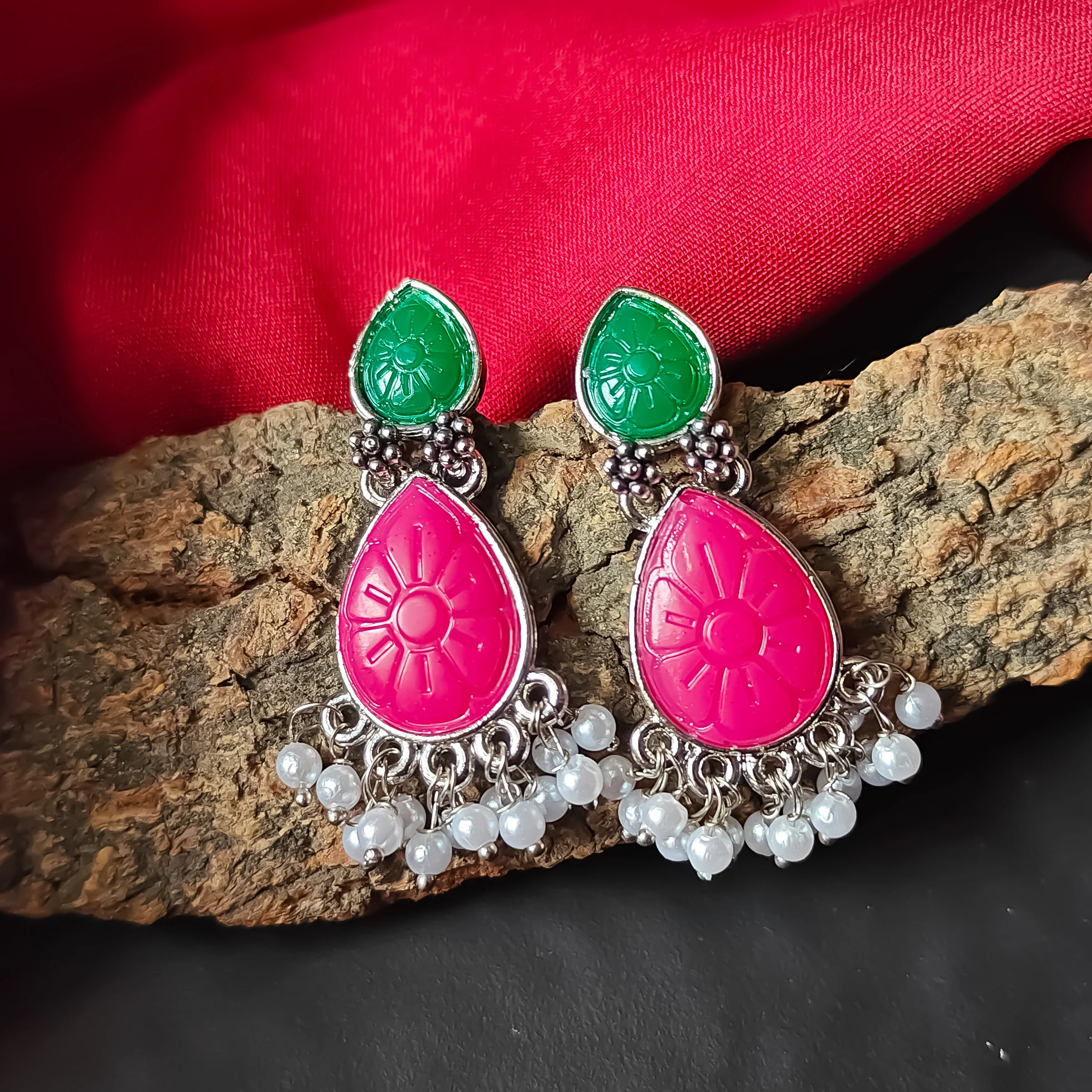 Candy Leaf Drop Daily Wear Earrings - Image 4