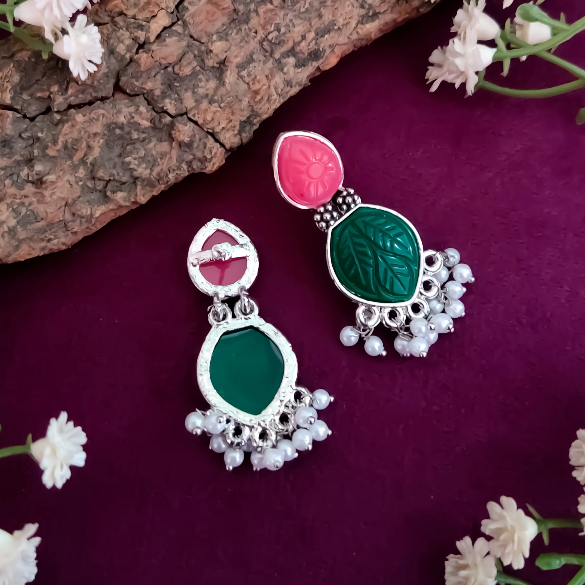 Candy Leaf Drop Daily Wear Earrings - Image 4