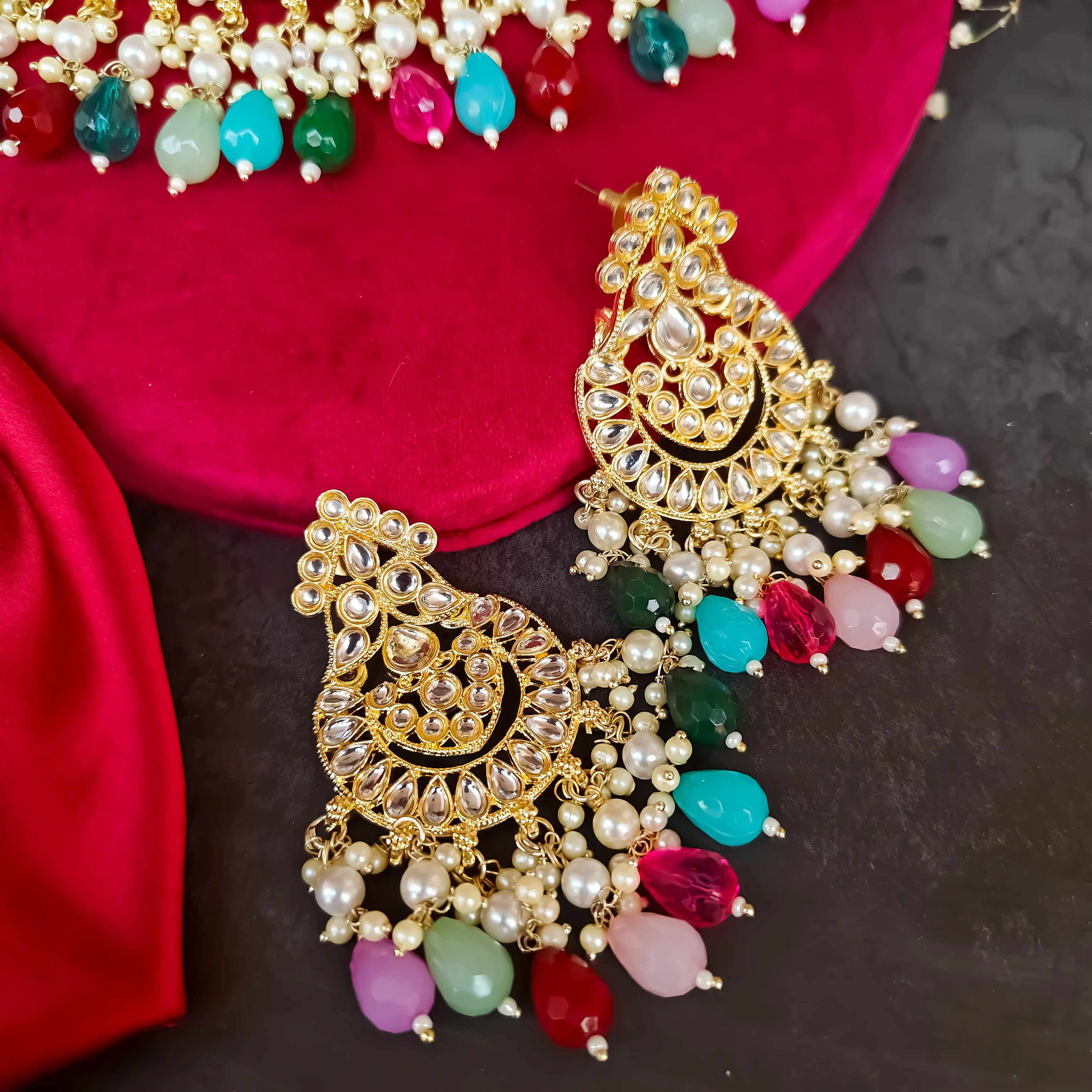 Jasleen Dabi Kundan Necklace Set - Multi - Image 4