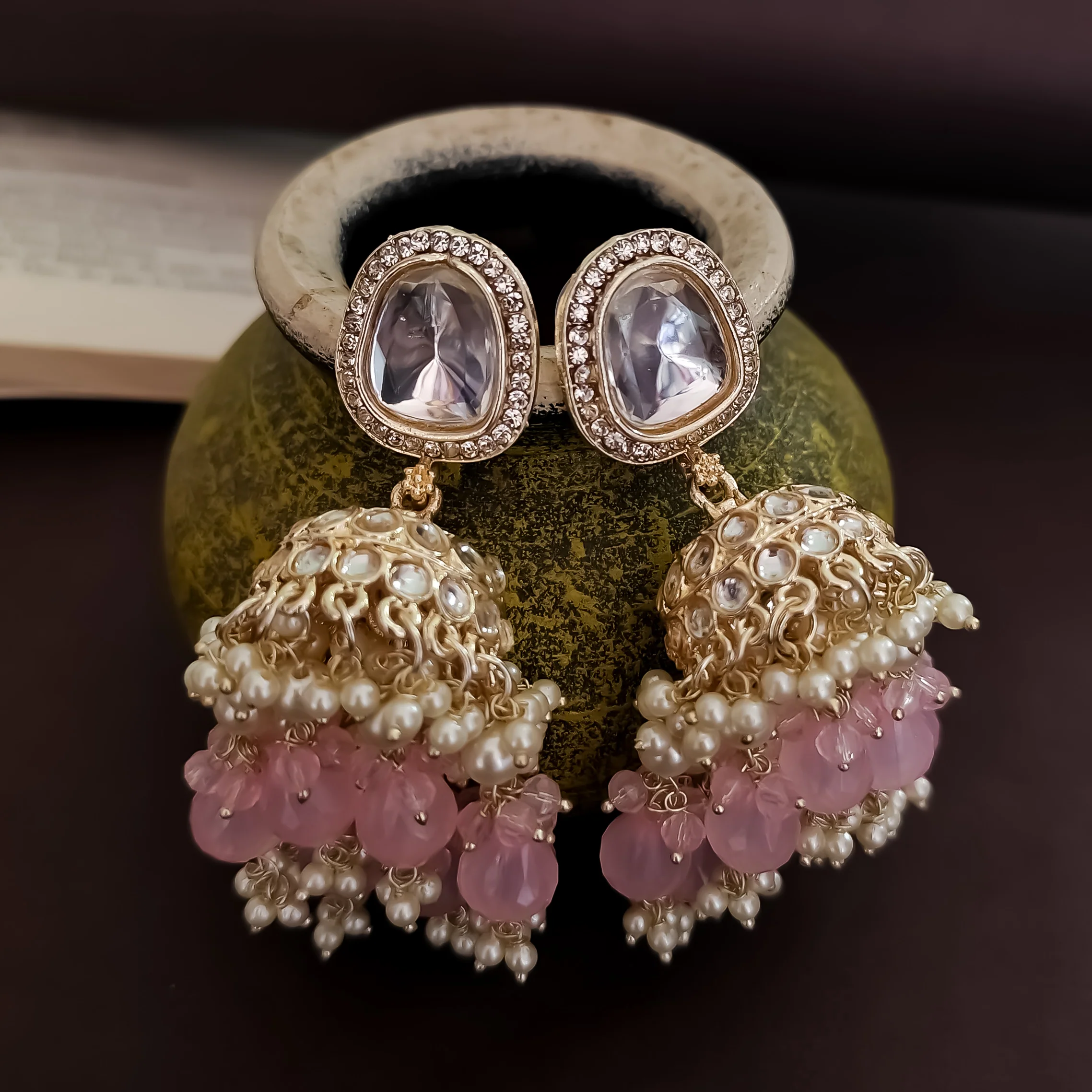 Anika Pearl Necklace Set - Baby Pink - Image 6