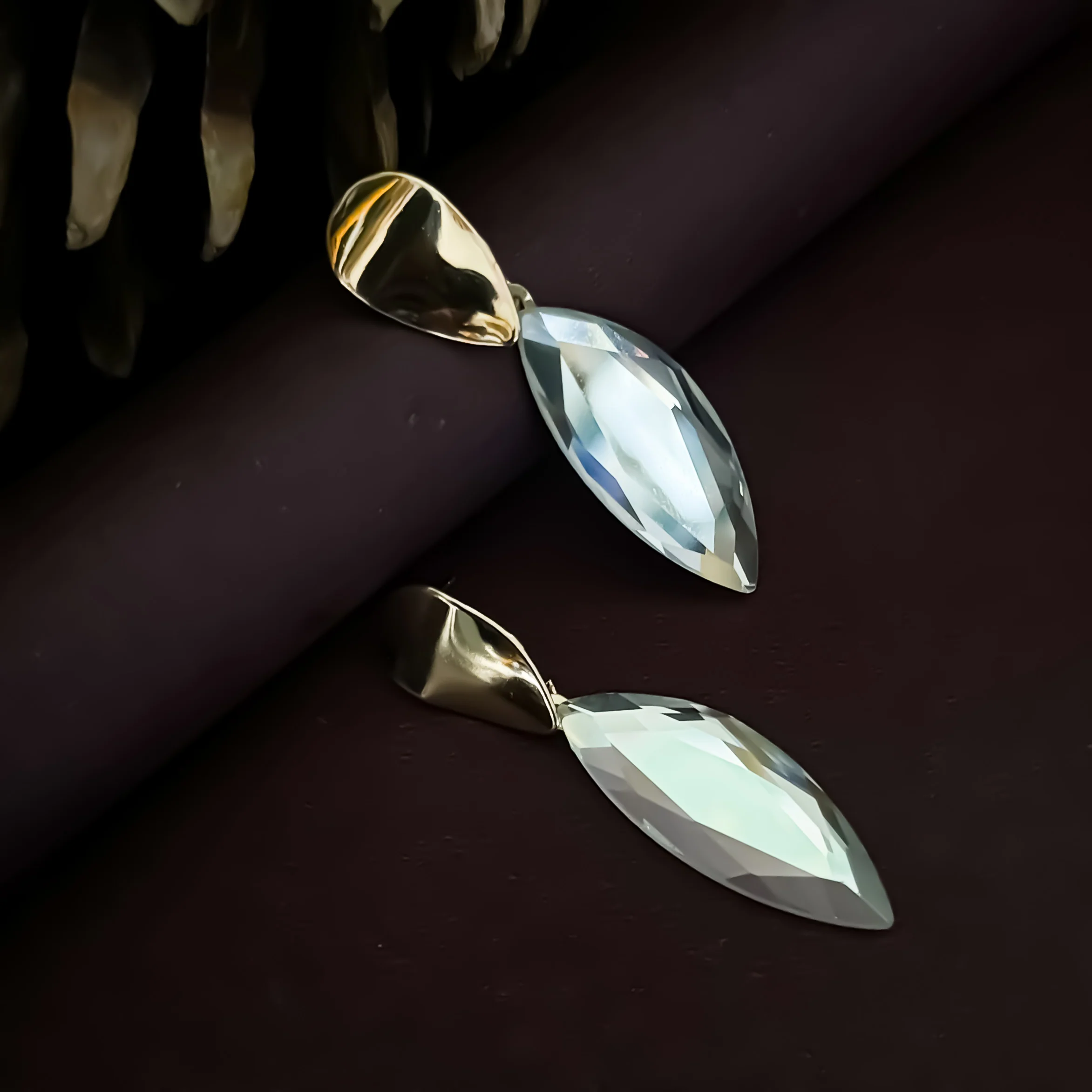 Crystal Drop Statement Earrings - Image 4