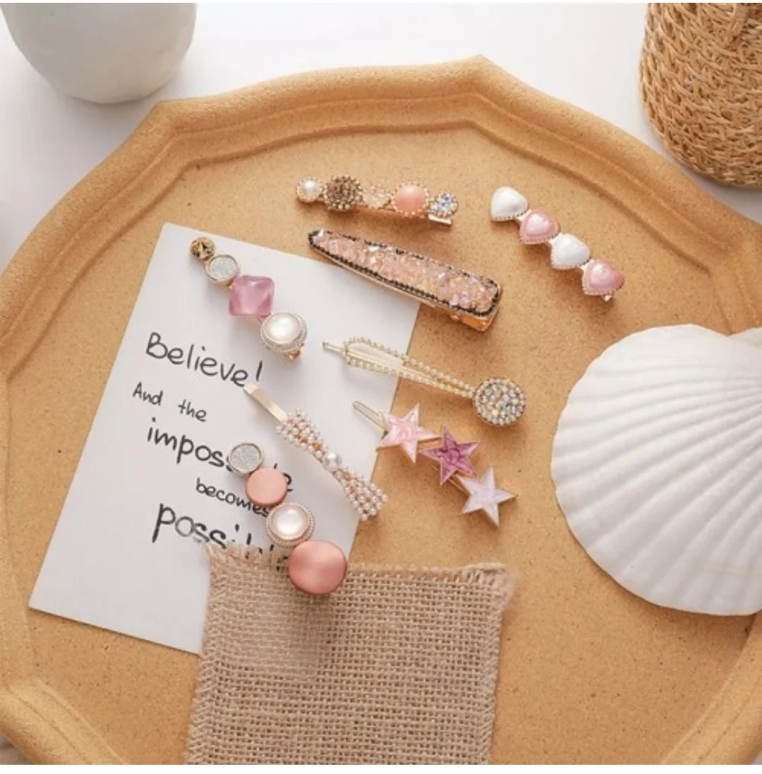 DAINTY KOREAN HAIR CLIPS - SET OF 8 - Image 4