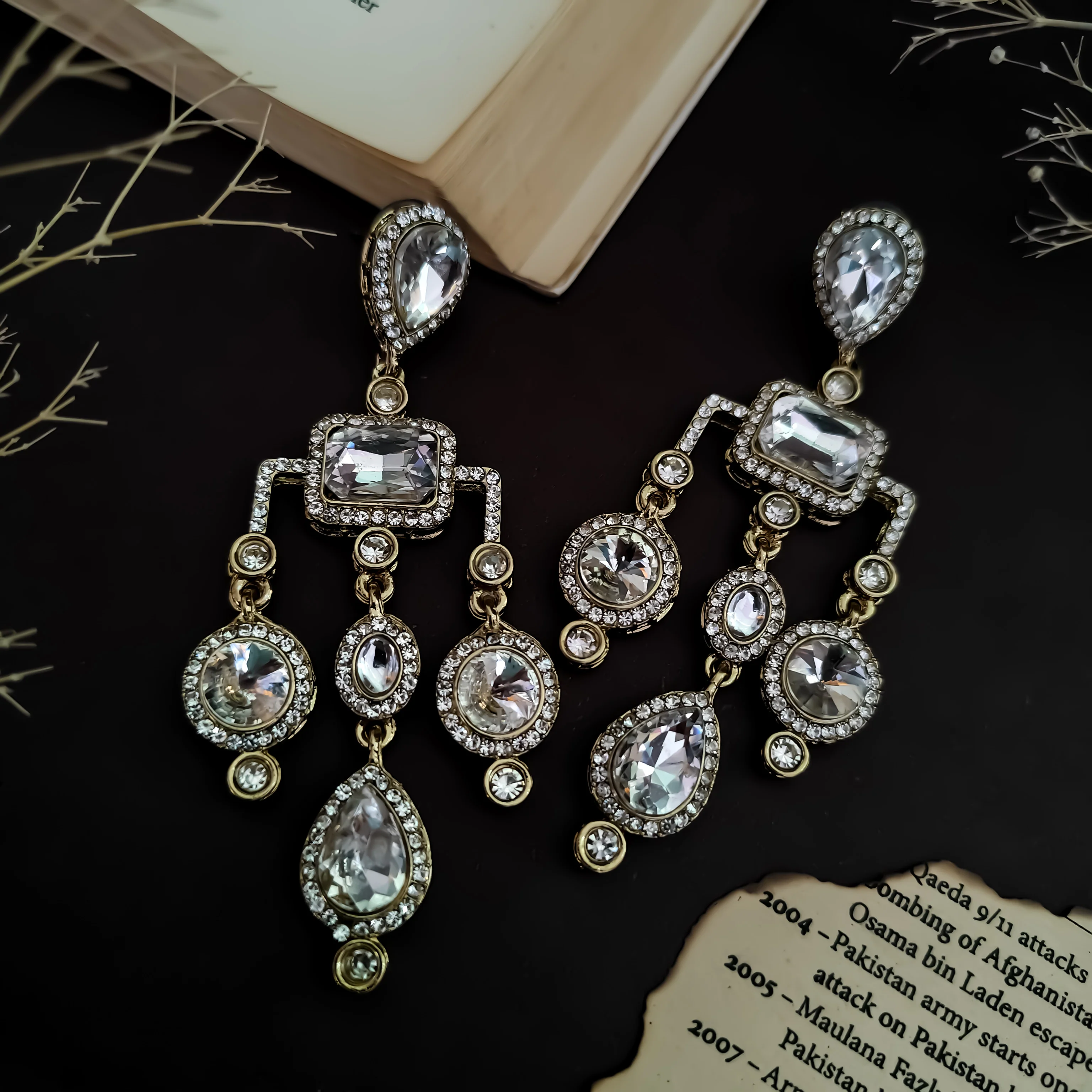 Divika Celebrity Inspired Chandbali  Earrings - Golden - Image 7