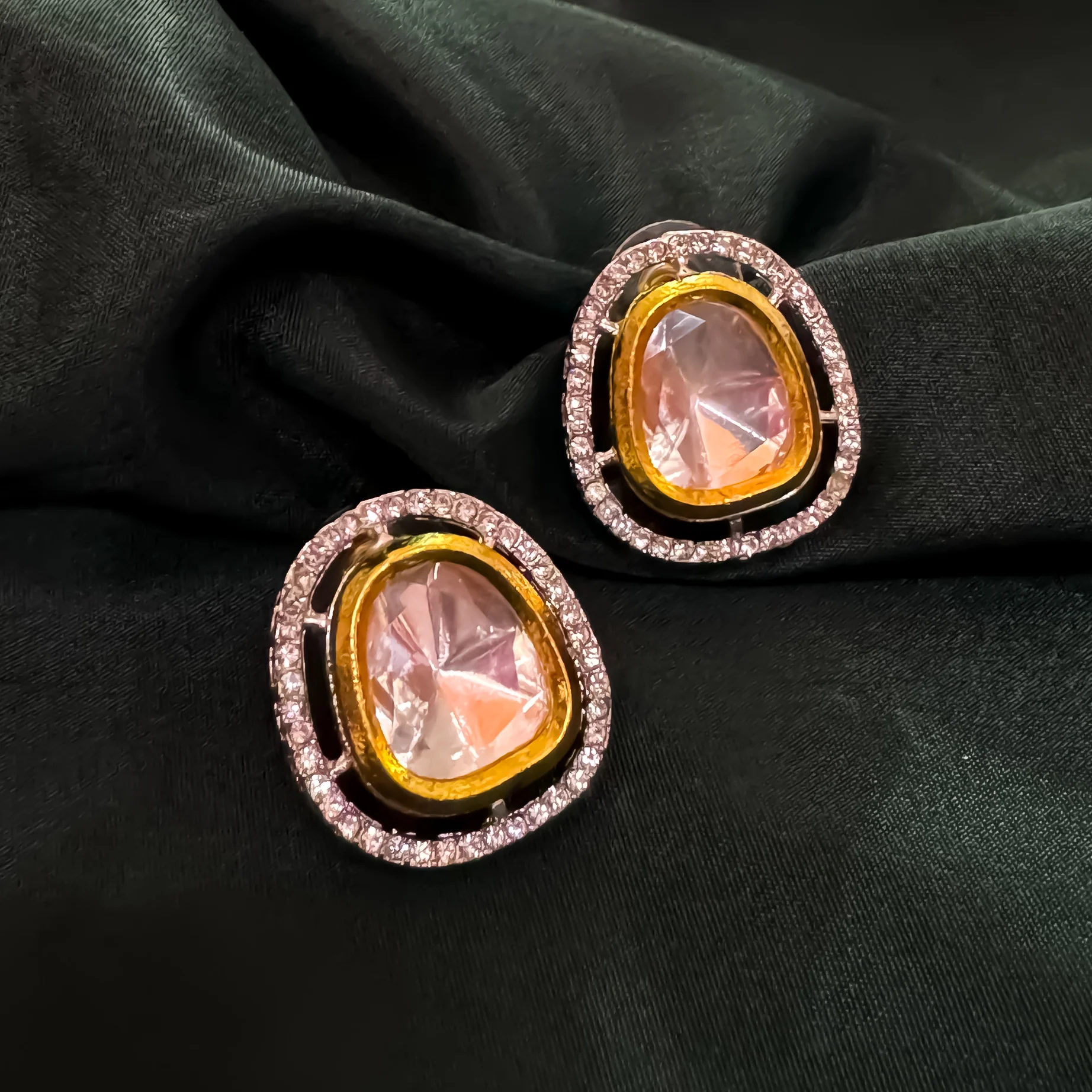Emily Polki Look Alike Stud Earrings - Image 2