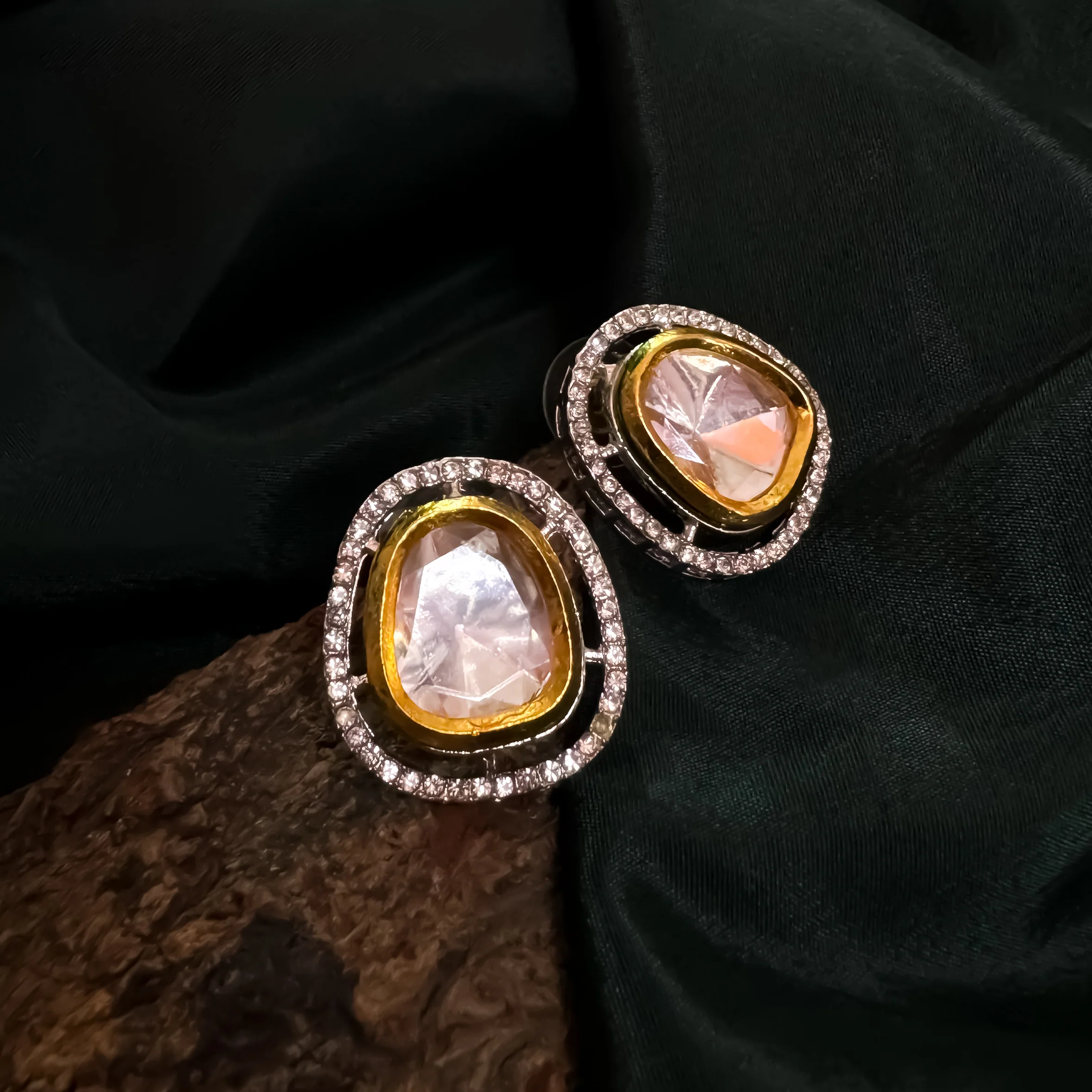 Emily Polki Look Alike Stud Earrings - Image 3