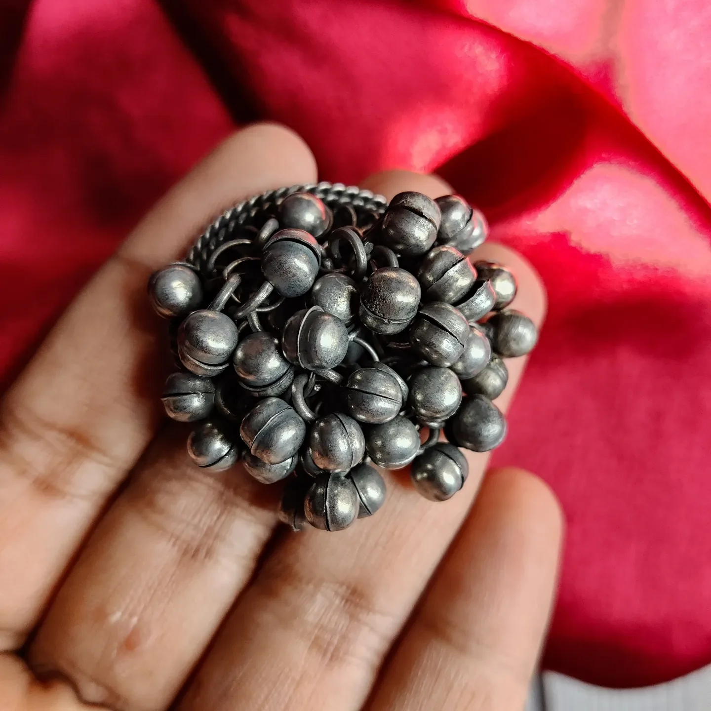 Ghunghroo Vintage Polish Adjustable Ring - Image 4