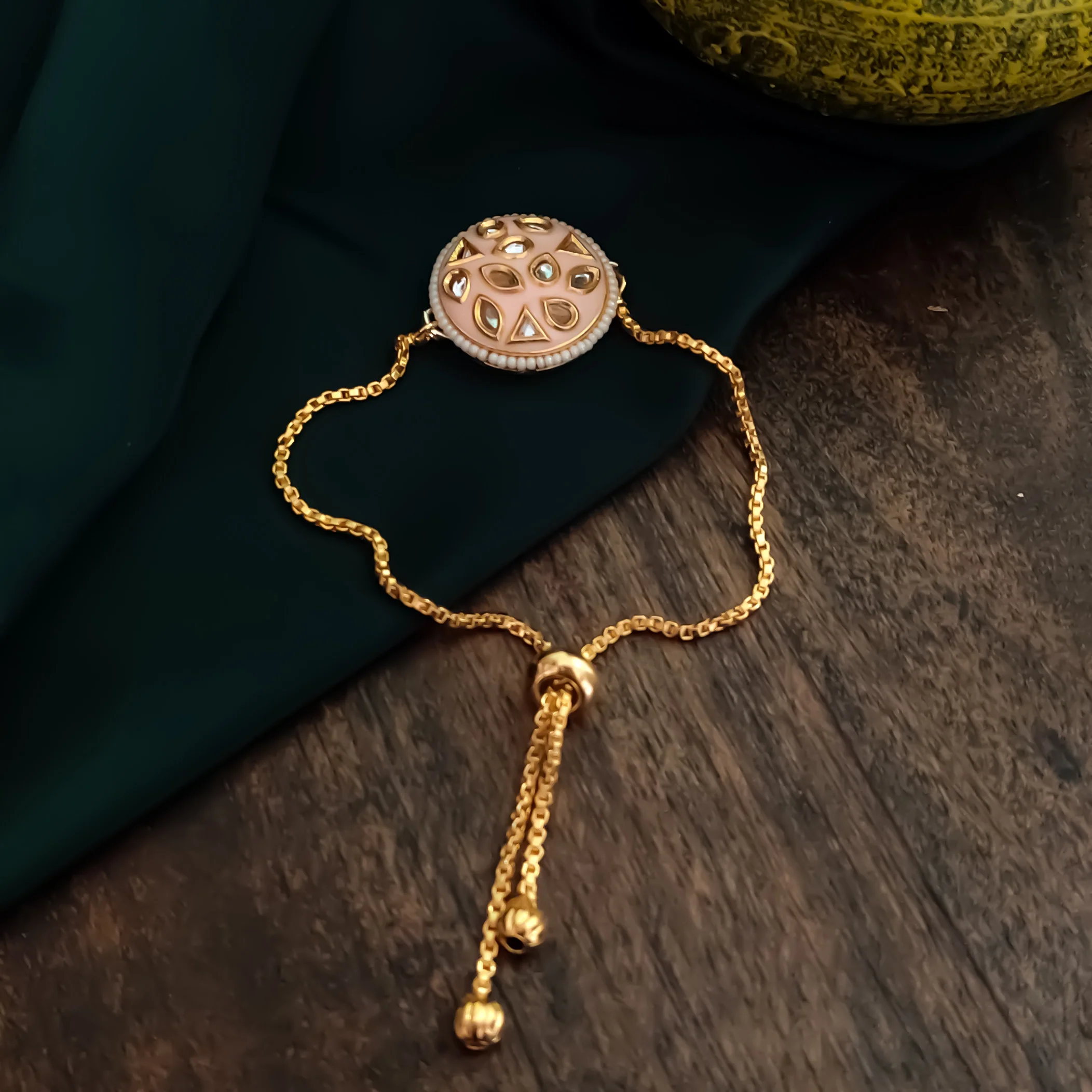 Jigyasa Meenakari Adjustable Bracelet - Image 3