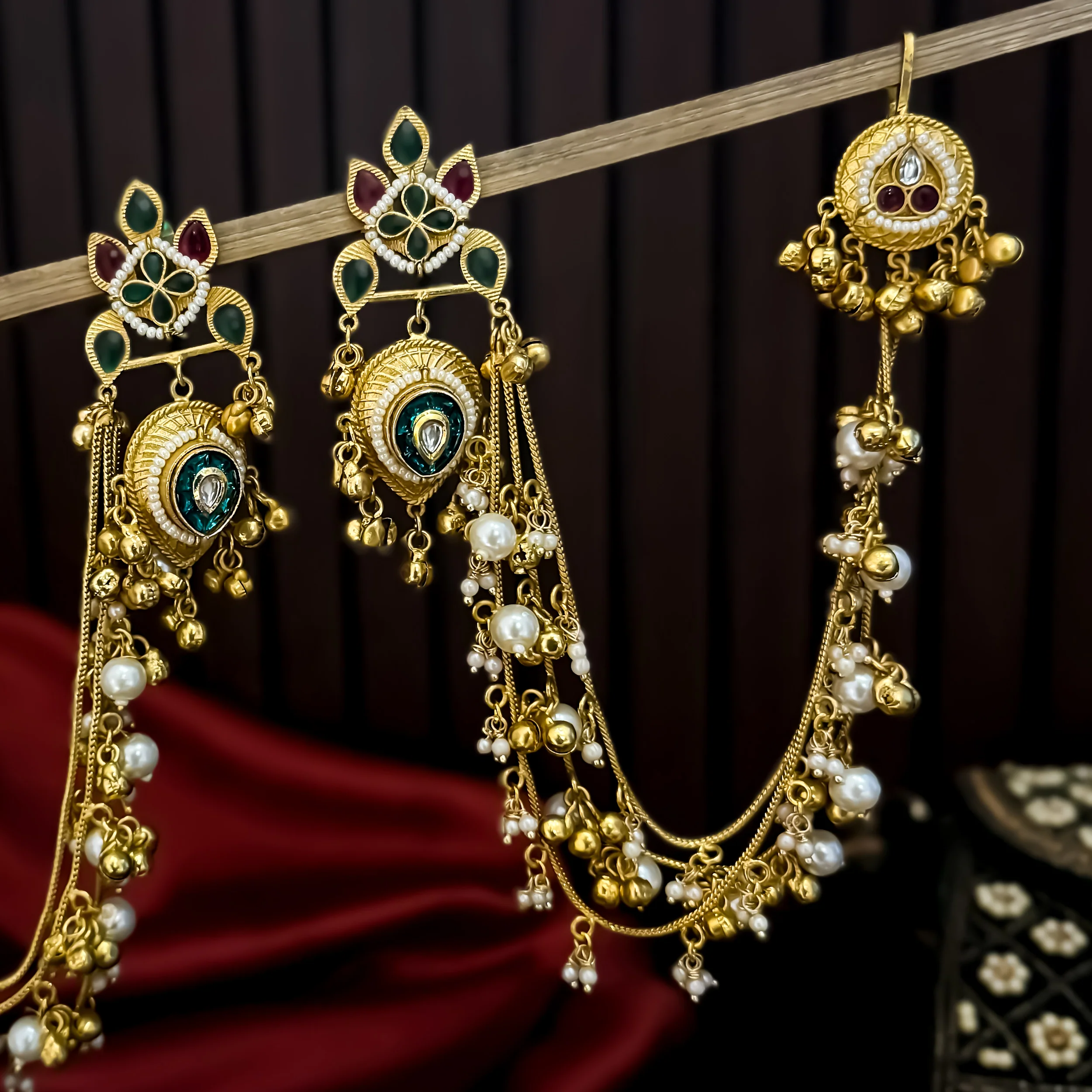 Manreet Premium Kashmiri Brass Sahara Earrings- Multi - Image 3