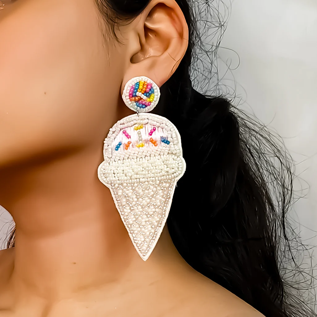 Pop Ice-cream Handcrafted Earrings - Image 2