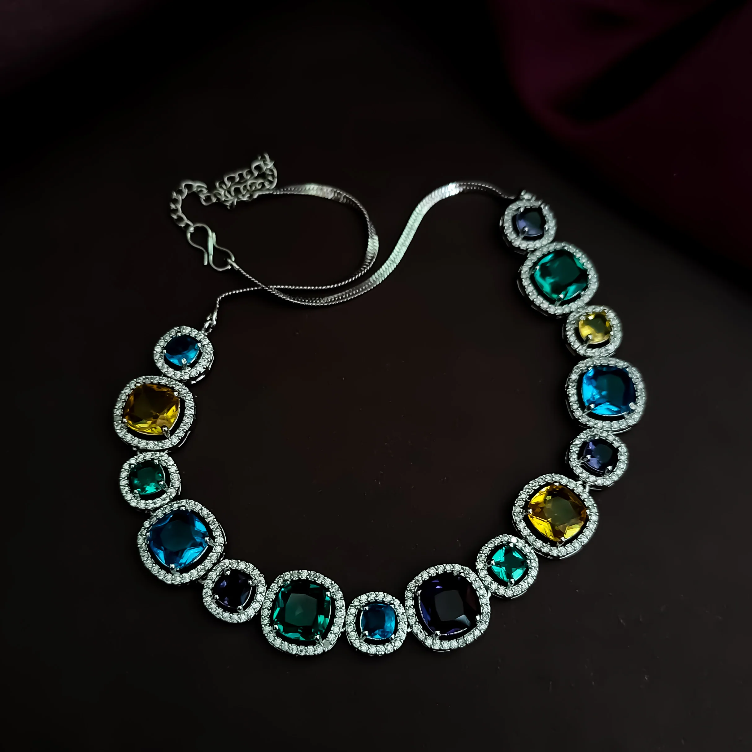 Rhea AD Necklace Set - Multi (Assorted Ad Colors ) - Image 5