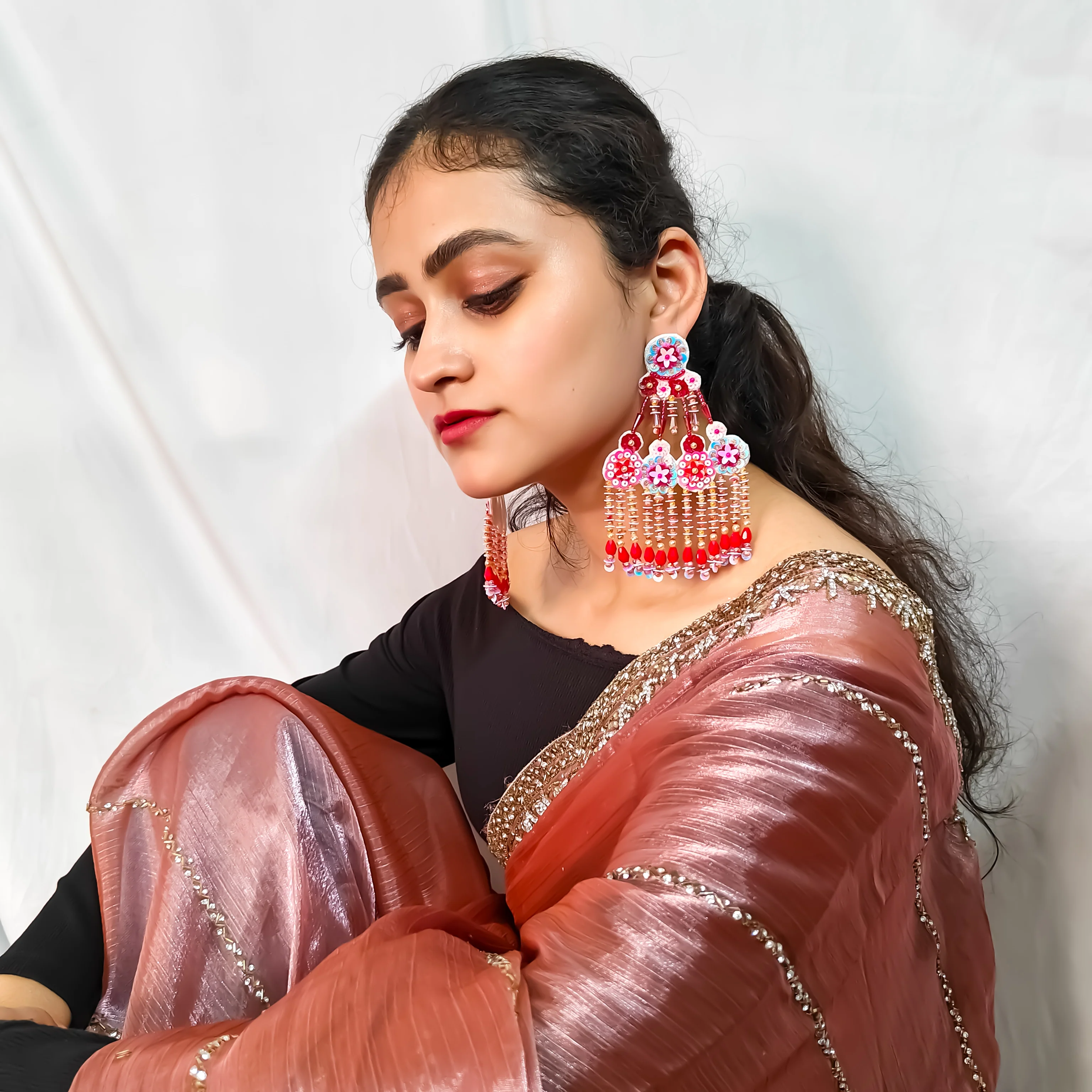 Ibadat Designer Handcrafted Earrings - Image 2