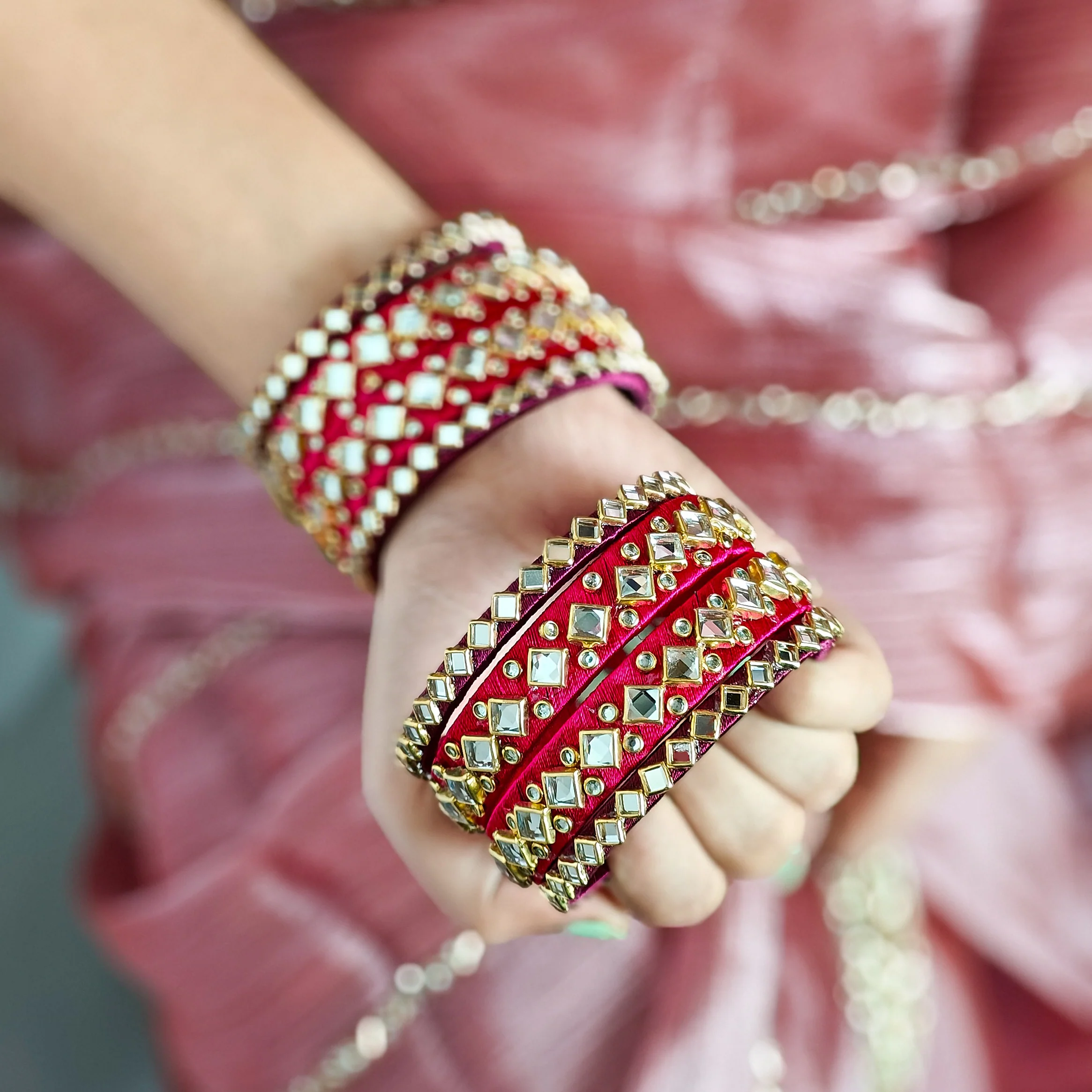 Sehnaz Silk Thread Bangle Set - Image 3