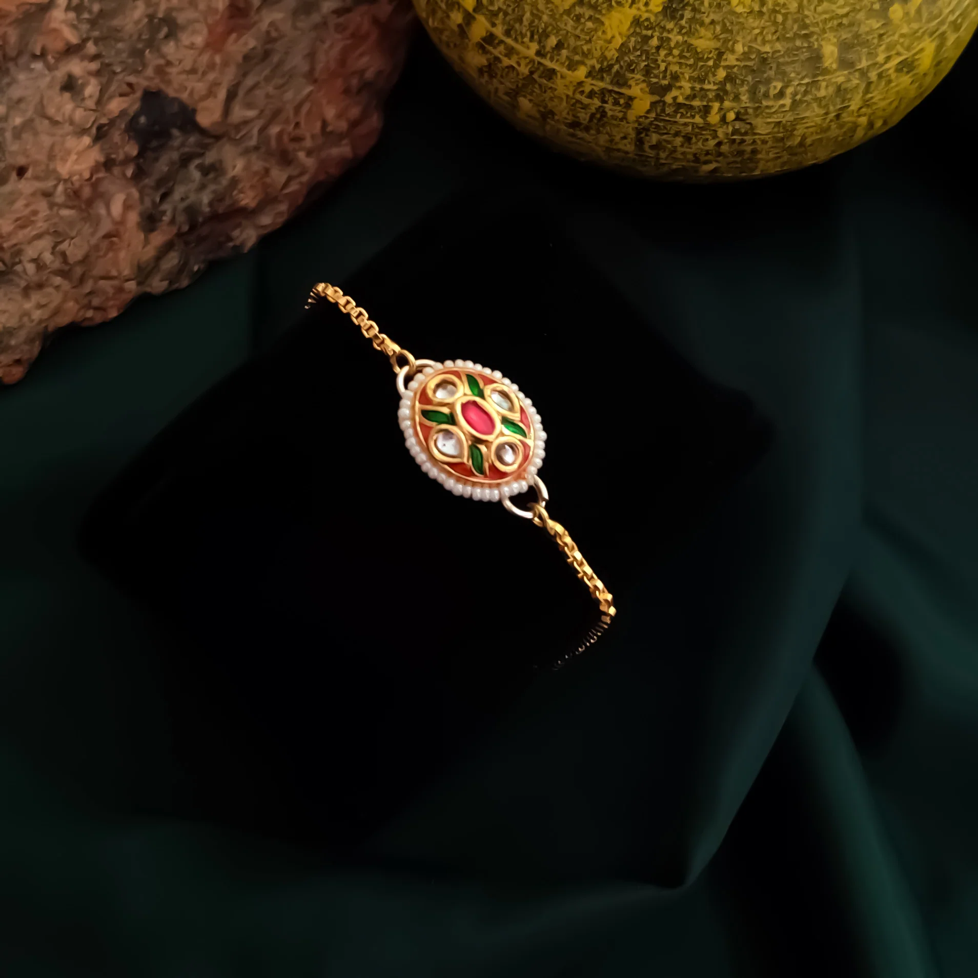 Shree Meenakari Adjustable Bracelet - Image 3