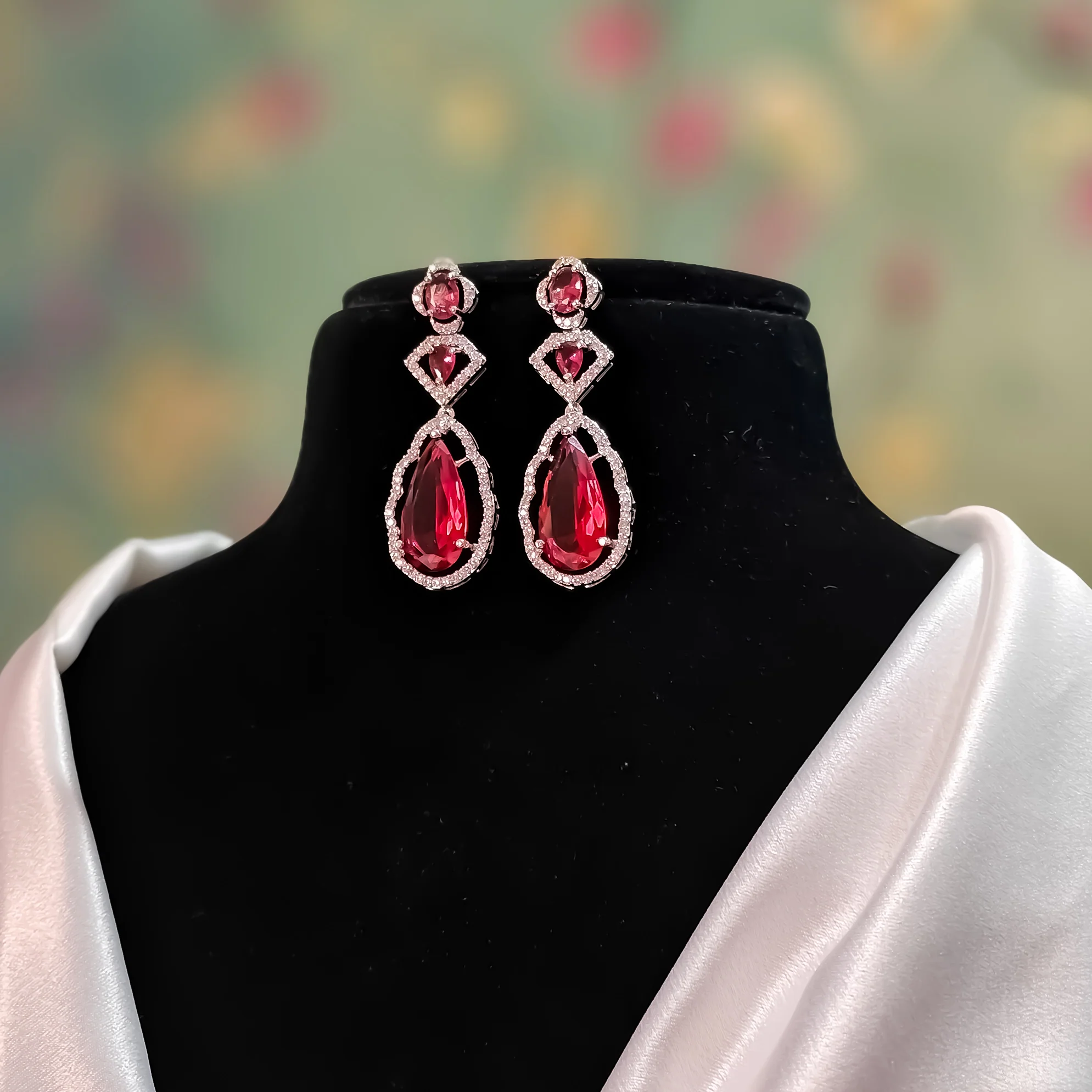 Sophie AD Necklace Set - Ruby Red - Image 7