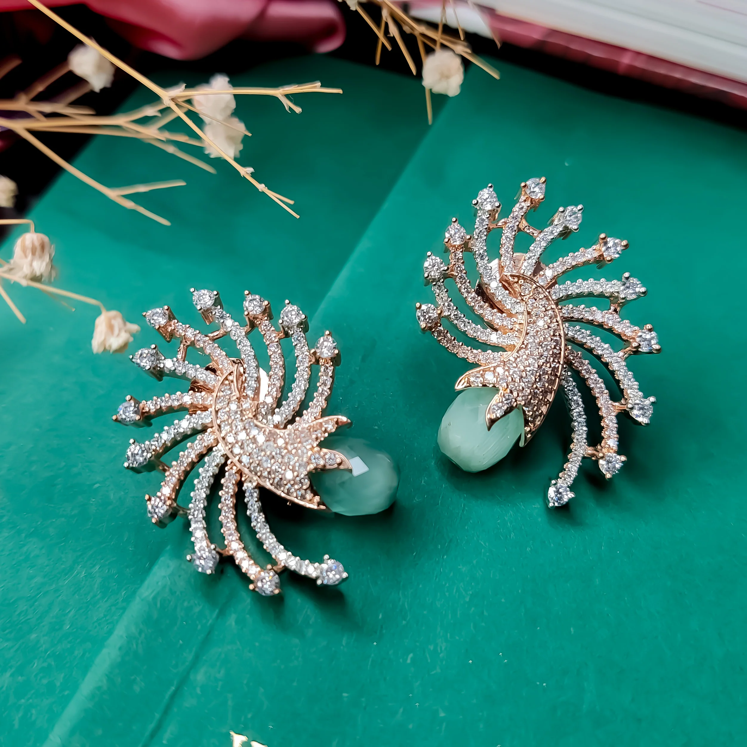 Spider Crystal AD Stud Earrings - Image 3