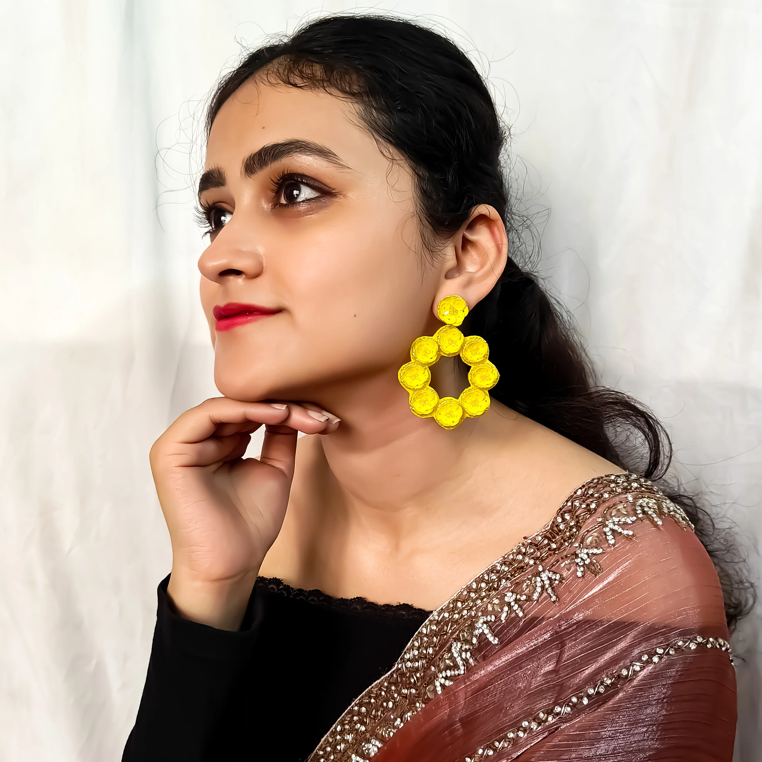 Floral Boon Handcrafted Earrings - Image 2